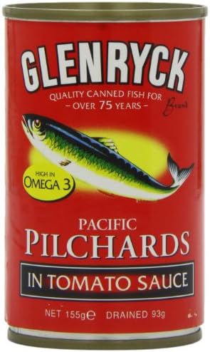 Glenryck Pacific Pilchards in Tomato Sauce 155 g (Pack of 12)