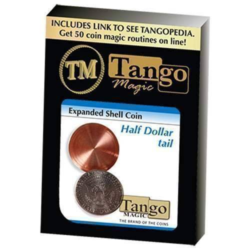 MAGIC Tricks SOLOMAGIA Expanded Shell Coin - Half Dollar (Tail) by Tango Magic - Conchiglia Espansa - Magia con Monete - Giochi di Magia e Prestigio
