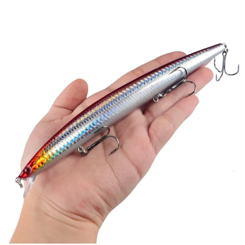XILILHC 20 Stück Kunstköder Hard Minnow Crankbait Angelköder Set Wobbler for Hecht Trolling Angelgerät 15 g 24 g Kunstköder-Set