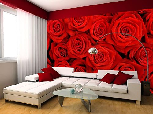 Photo Wallpaper, Red Roses, No. 8T-156, Border, Children, Wall Sticker, Wall Mural