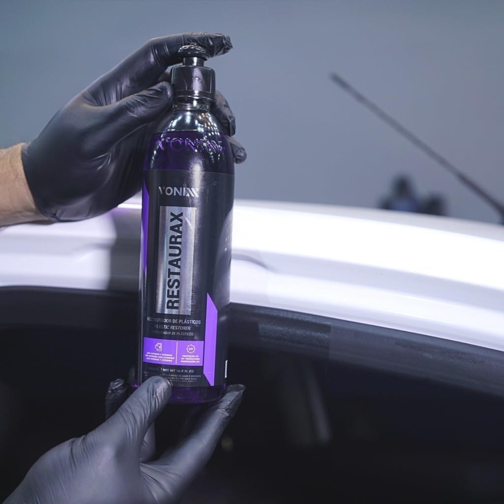 RESTAURAX1.5l Renueva y restaura plasticos, Proteccion contra las acciones del tiempo, Proteccion UV, Ideal plasticos externos, Protege las piezas de la decoloración y el envejecimiento prematuro