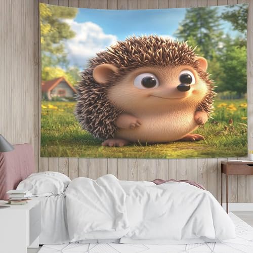 Tapestry murale impression 3d hérisson poster tissu grand format