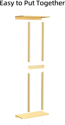 Vista 25 de Toallero de pared para toallas enrolladas, almacenamiento de toallas para baño pequeño, puede contener 6 toallas grandes, toalleros de 30 pulgadas