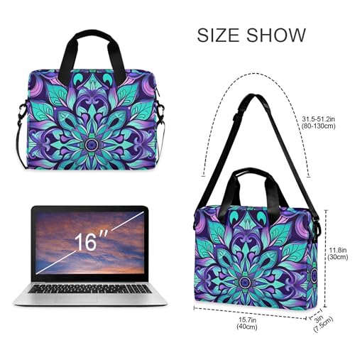 Maletín para portátil ALAZA Mandala Flower Boho 13-15.6" miniatura 4