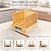 Bamboo Bread Slicer For Homemade Bread - Built-In Knife Slot, Crumb Catcher & Storage Compartment - Adjustable Extra Wide & High For Sourdough - Long 12” Knife Blade Included