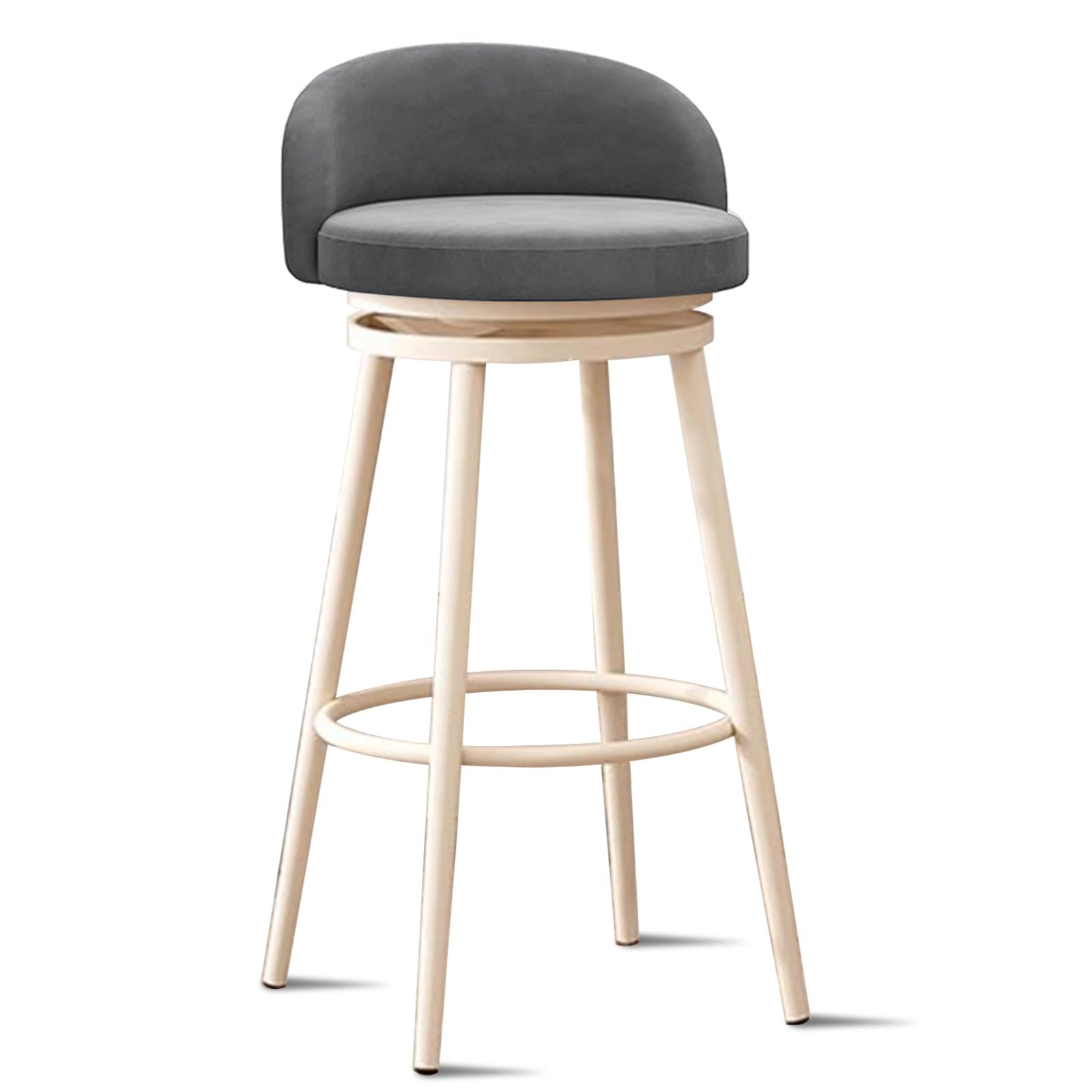 Tabouret de bar pivotant en velours pour soulager le dos autour de l'îlot