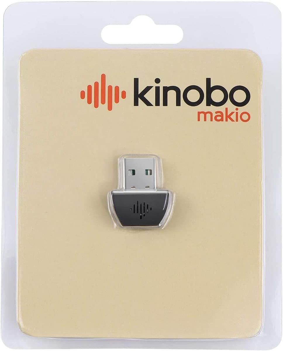 Kinobo - USB 2.0 Mini Microphone Makio Mic for Laptop/Desktop PCs - Skype/VOIP/Voice Recognition Software