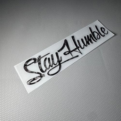 Image of Car Stickers for Stay Humble Auto Front Rear Windshield Window Decal Vans Truck Window Tail Decoration (Flower Carbon Silver, 200x50mm)
