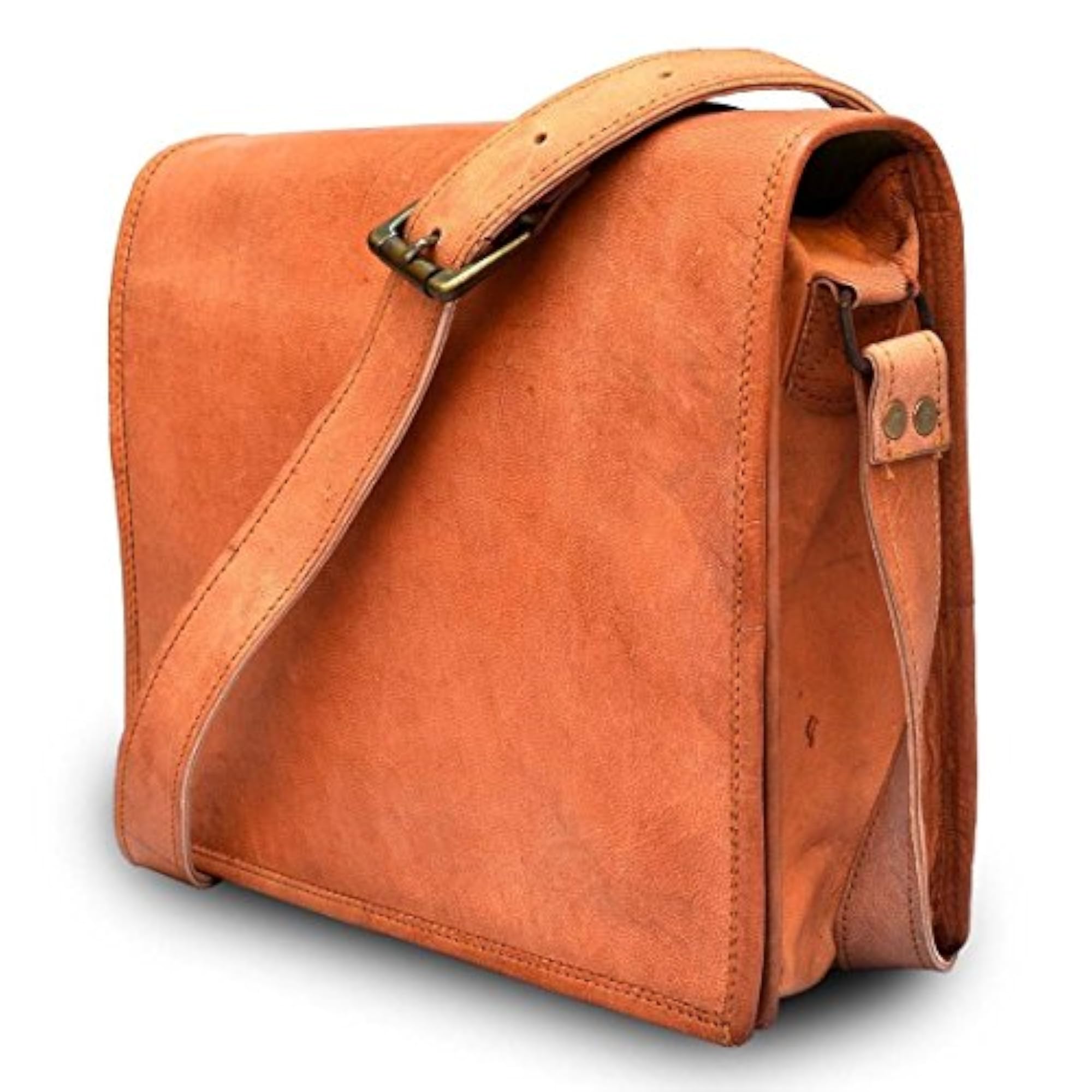 Leather Full Flap Messenger Bag