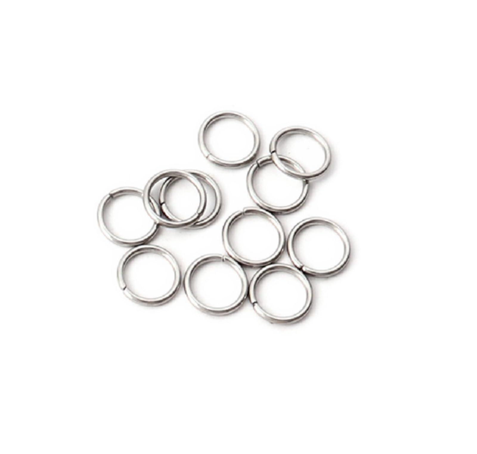 Offene Binderinge Set - Schwarz, 304 Edelstahl, 6 Größen (4-10 Mm), über 1100 Stück Für Schmuckherstellung & Reparatur