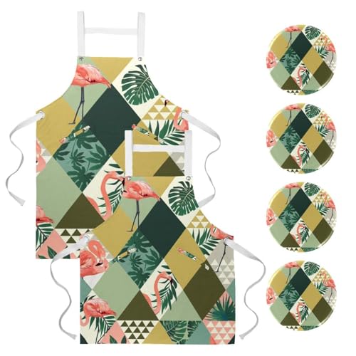 Tablier de cuisine lot de 2 anti-éclaboussures avec broches pour pâtisserie et restaurant