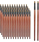 RMISODO 50 Pieces Angled Eyebrow Brushes, Flat Tapered Eyebrow Tint Brush, Soft Cosmetic Blending...