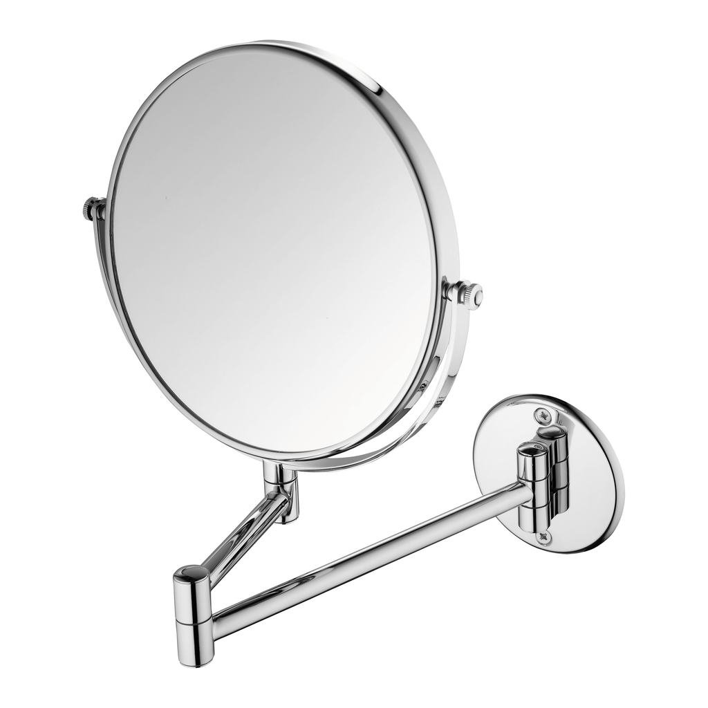 BRANCO 5X Magnifying Shaving Mirror Makeup Mirror Wall Mount Foldable - Chrome