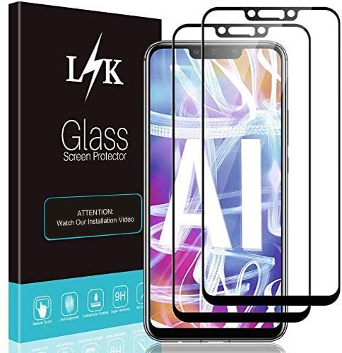 LϟK 2 Pack Protector de Pantalla para Huawei Mate 20 Lite, Cristal Vidrio Templado Premium [Dureza 9H] [Funda Compatible] [Anti-Arañazos] [Sin Burbujas] [Kit Fácil de Instalar] - Negro