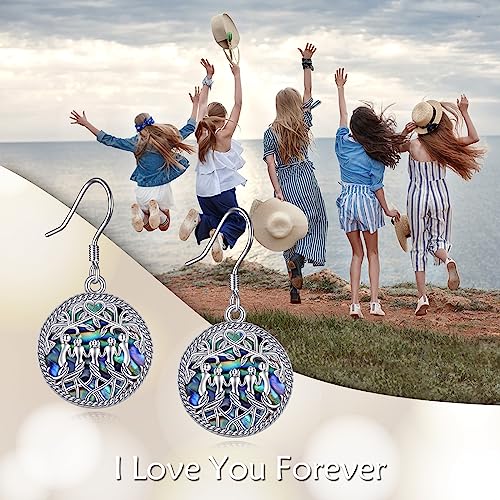Image of YFN Sister Earrings Gifts from Sister, Sterling Silver Crystal Sister Earrings Jewelry, Birthday Jewelry Gift for Sisters