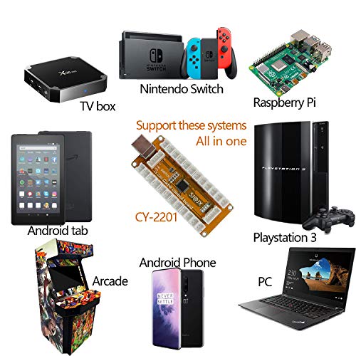 Sj@Jx Arcade Game Controller Usb Encoder 2 Player Gamepad Cherry Mx Microswitch Button 8Way Joystick For Nintendo Switch Pc Ps3 Retropie Raspberry Pi Mame #TOP2