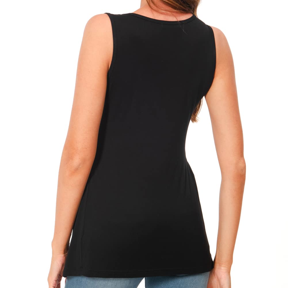 Bearsland Women's Nursing Tank Tops Sleeveless Scoop Neck Soft Breastfeeding Clothes Maternity Shirt