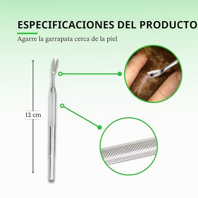 Foto 3 de 7 de MYDAISY Juego de 5 Pinzas para garrapatas con Estuche - Pinzas para garrapatas Gato y para Perros