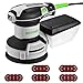 DESOON Random Orbit Sander 300W with 20Pcs Sandpapers, 6 Variable Speed 14000RPM, 125mm Sander with Brake System and Dust Extraction for Sanding, Polishing Wood, DIY, Home