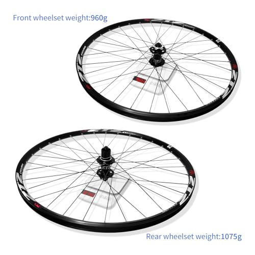 Image of 26 inch /27.5 inch /29 inch Mountain Bike Wheelset，Ultralight Aluminum Alloy Rim 32H High Strength Bike Wheels， Quick Release Disc Brake MTB Wheel Set， Compatible 7-12 Speed Cassette