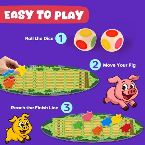 Run Piggy juego de mesa cooperativo para niños 3 a 7 años miniatura 5