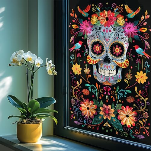 Vinilo Decorativo HOMETITUTE Día de los Muertos 24x36 pulgadas miniatura 5