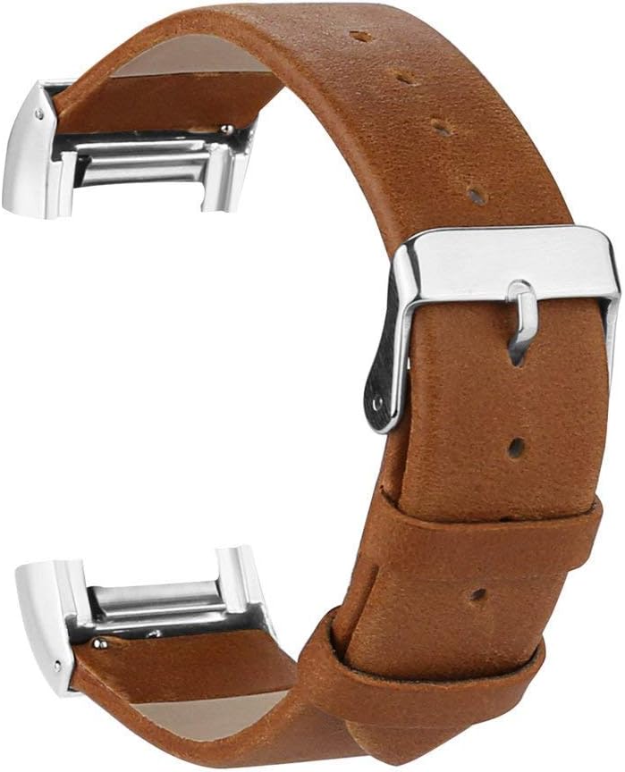 Goosehill Replacement Leather Strap Band Compatible for Fitbit Charge 2, Adjustable Replacement Sport Straps Fitness Wristband