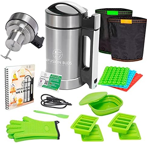 Infusion Buds Butter Infuser Machine- Herbal Butter Maker Machine | Herbal Butter & Oil Infuser Machine. Butter Machine | Includes Decarb Box and Tons of Accessories