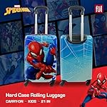 FUL Marvel Spider-Man 21 Inch Kids Carry On Luggage, Hardshell Rolling Suitcase with Spinner Wheels, Multi - Image 3