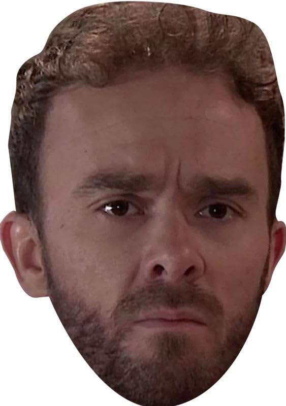 david platt Celebrity Cardboard Party Face Mask – Coronation Street Star, Funny Soap Star Party Prop, Fancy Dress Costume Accessory for Hen Do, Stag Do, Birthdays & TV Theme Events, Ready to Wear