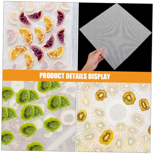 Zerodeko 8St Dörrtabletten Standdisplay mit Sockel Snackkuchen Stahl Küchenzubehör Silikon Silikonmatte für Dörrautomaten Tabletts für Dörrgerät Silikonmatten für Dörrgerät Kieselgel Weiß – Bild 8