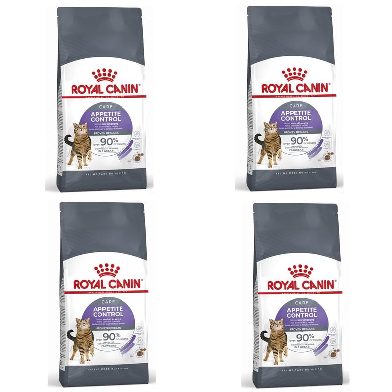 Royal Canin Appetite Control Care | Paquete de 4 | 4 x 400 g | Pienso para gatos Adultos | Recomendado para controlar la mendicidad | También para gatos esterilizados