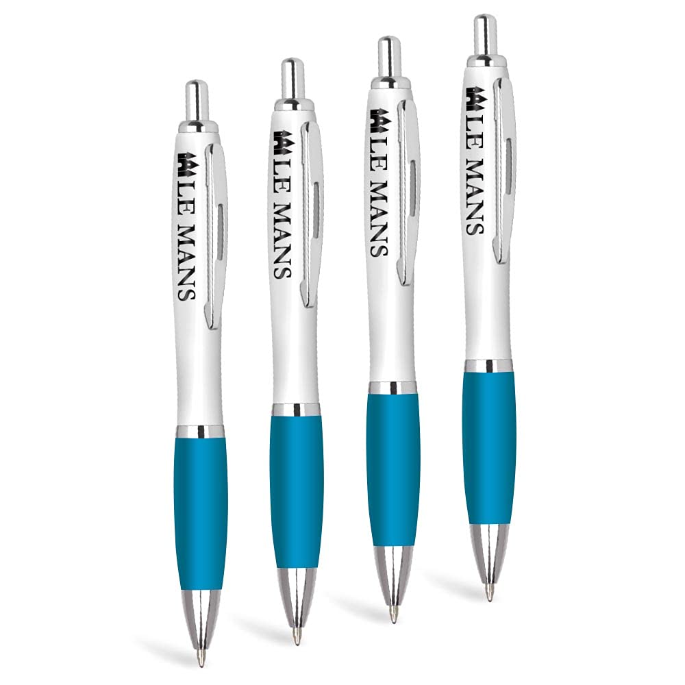 Set of 4 Aqua Ballpoint Pen - LE MANS City France Travel Destination Keepsake Memory Modern Style #215603