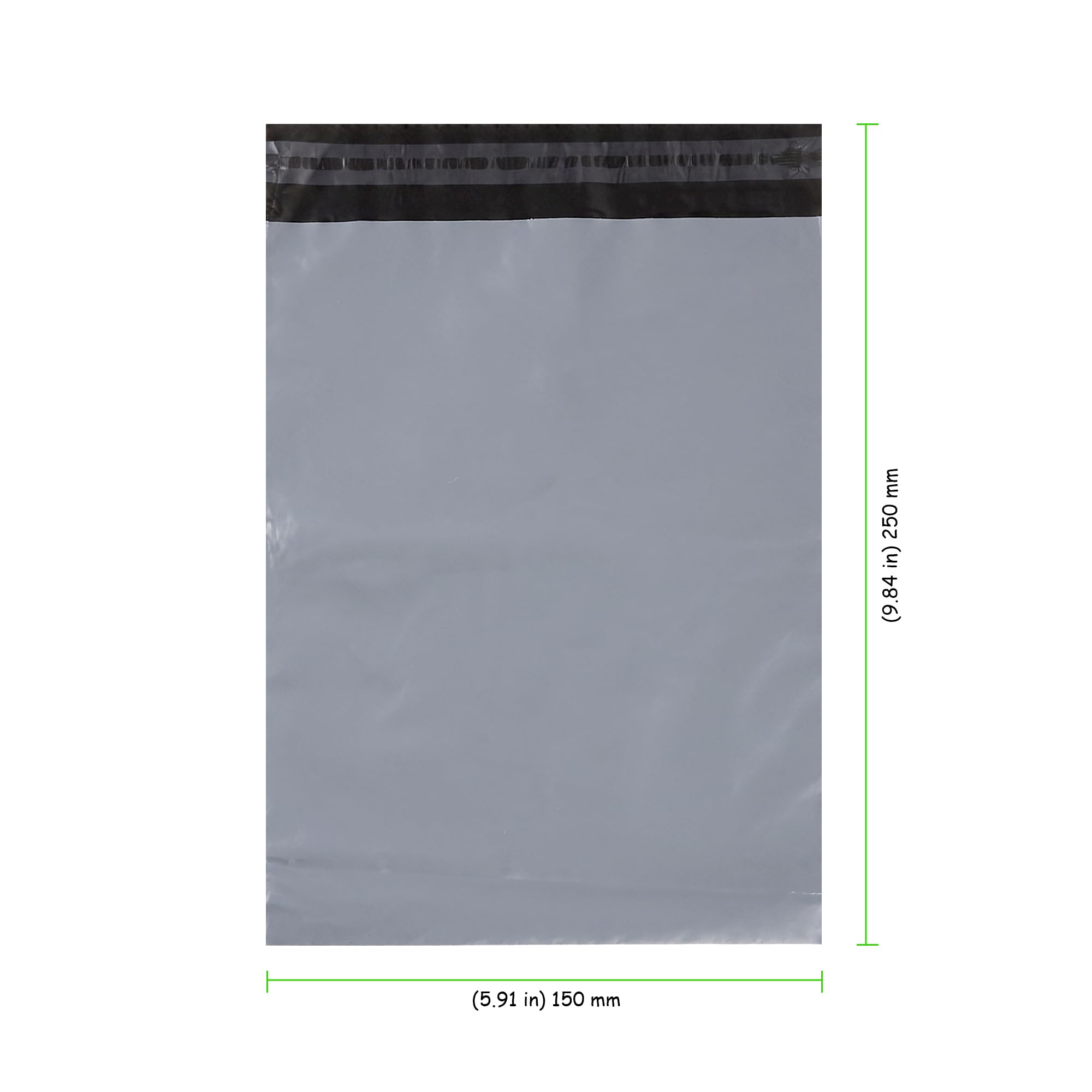 500 buste autosigillanti, 15 x 25 cm, grigie, buste in plastica per spedizioni, imballaggi