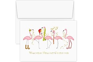 Canopy Street Masterpiece Fashion Flamingos Christmas Cards