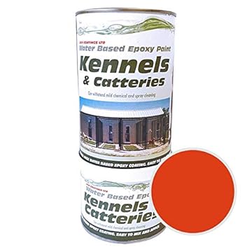 ASK Coatings Cattery and Kennel Floor Paint, waterproof epoxy paint (1L, Red)