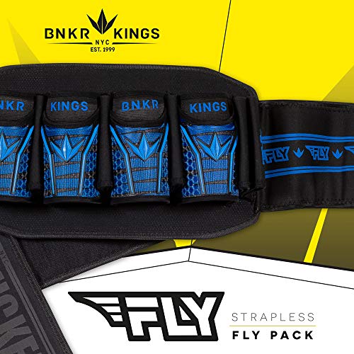 Bunkerkings Fly Strapless Paintball Harness Pod Pack - 4+7 Blue Laces #TOP1