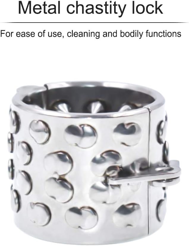 YiFeng Stainless Steel Bondage Kali's Teeth 4 Rows Ring Male Chastity Device ZCS36