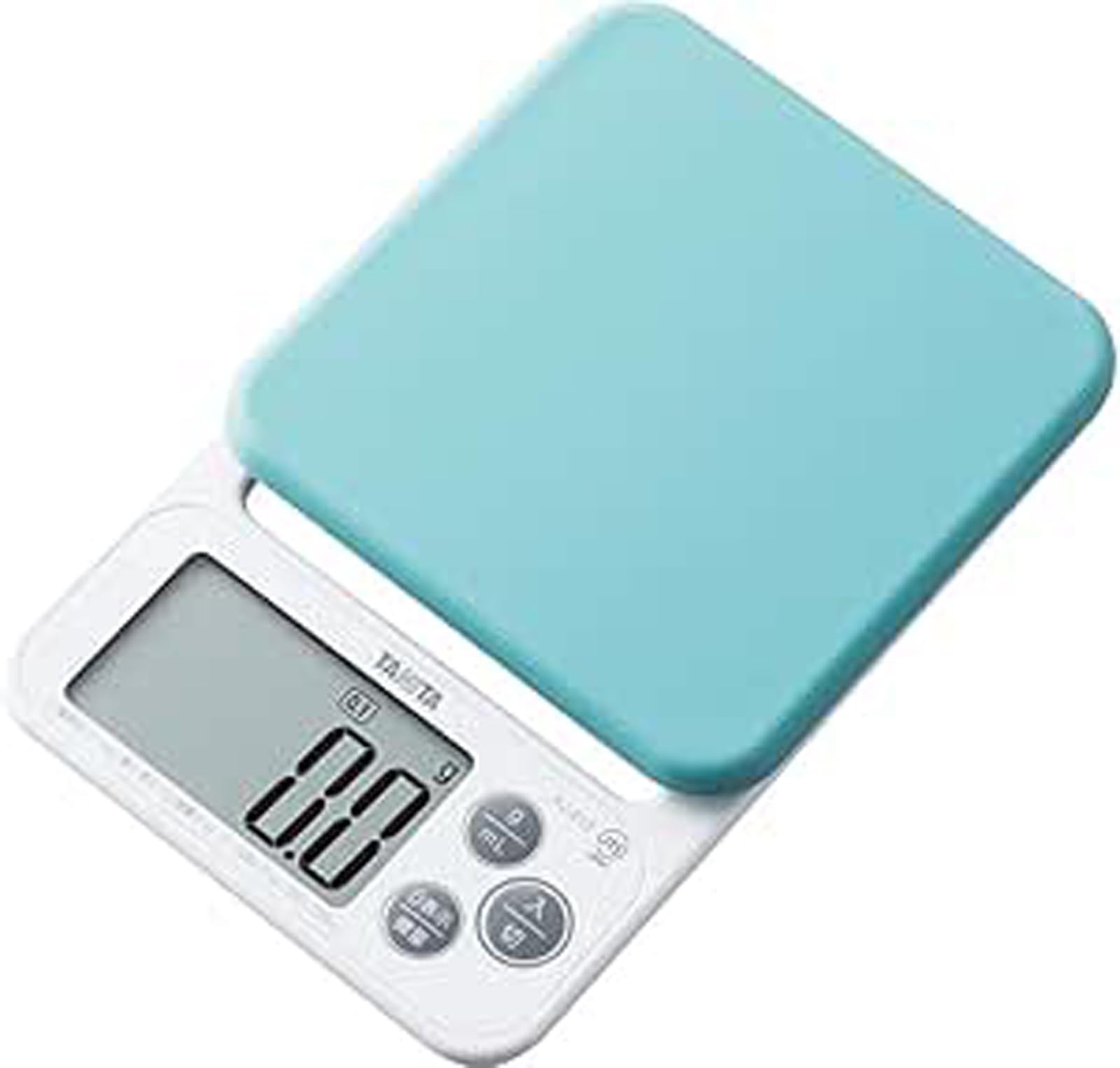 KJ-212 BL Cooking Scale with Removable and Washable Silicone Cover, Measures Up to 4.4 lbs (0.1 g) Units, Includes Hook Hole, Convenient Storage, Digital Scale, Blue