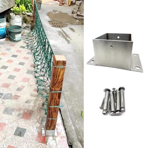 Fixation poteau carré en métal pour pergola de ferme et aménagement de jardin
