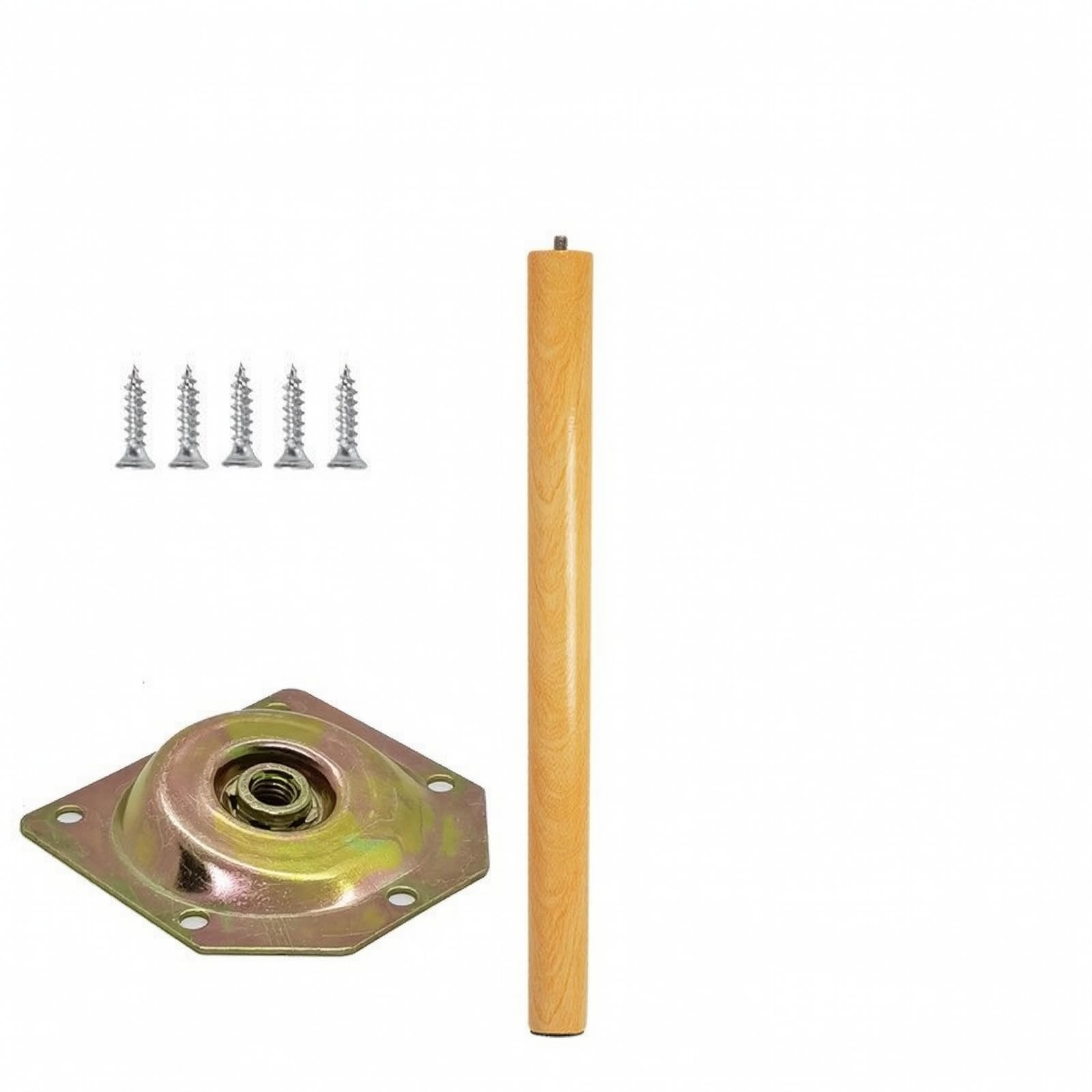 Colcolo 4 Pezzi Gambe in Legno Silenziose, 50 Cm
