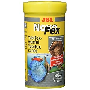 JBL NovoFex 30630 Lekkernij voor aquariumvissen, tubifexblokjes, 250 ml
