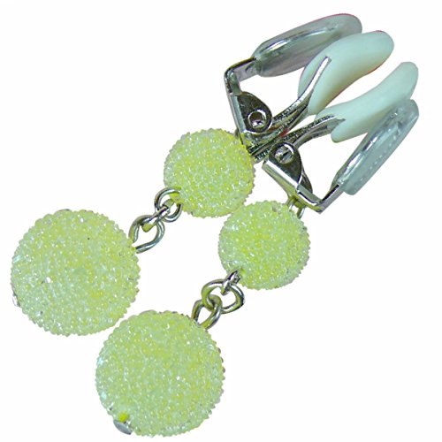 【Jewelry Hanazono】ラビアクリップ ラビアクリップ キャンディ ミルキーイエロー ボディジュエリー bodyjewelry ノンピアス ノンホール セクシー ラインストーン (シルバー シリコーンゴム)