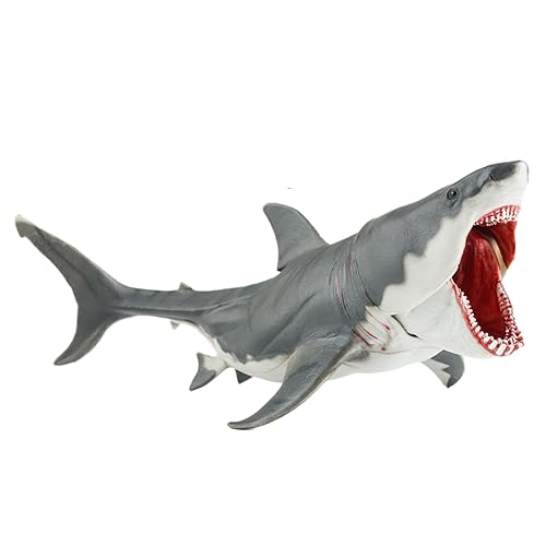 Realistic Megalodon Shark Toy – Movable Jaw Ocean Animal Figurine