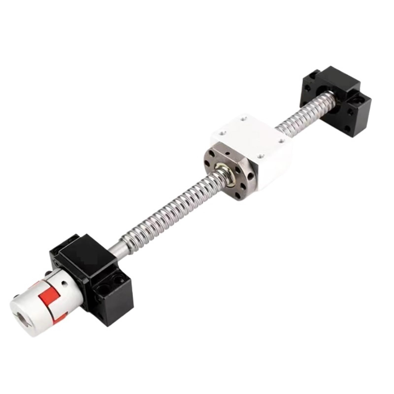 Vite a ricircolo di sfere CNC a movimento lineare SFU2510 Set viti a ricircolo di sfere con estremità lavorata + dado a ricircolo di sfere RM2510 + supporto terminale BK20 BF20 + accoppiatore 17x14mm(