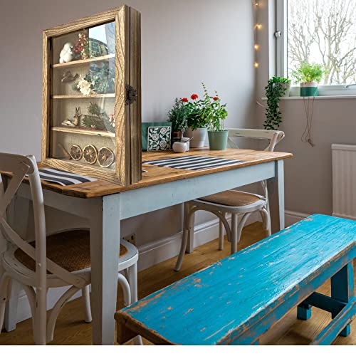 WANLIAN Shadow Box Frame With Acrylic 11x16INCH Wooden Shadow Box Display Case With 3 Detachable Shelves & Linen Back - Image 3