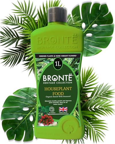 Bronte Concentrated 1Ltr Houseplant Food Makes 250L of Organic Plant-Based Liquid Fertiliser Seaweed Enriched Pet-Friendly Perfect for Indoor Plants & Flowers Boost Growth & Vibrancy Naturally