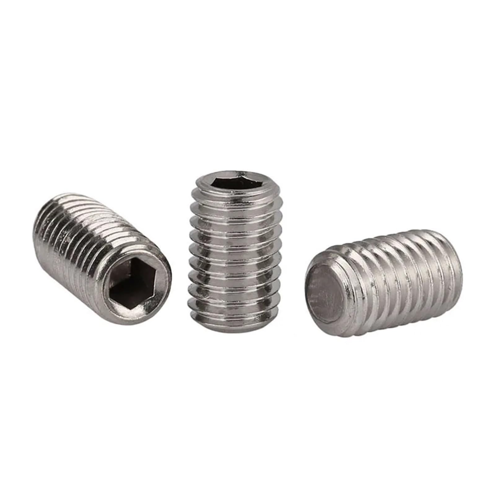M12 x 1,0 mm (12 mm) Feingewinde-Gewindestifte, Innensechskant-Set, Edelstahl 304, DIN 913(M12X1.0X30mm-10pcs)