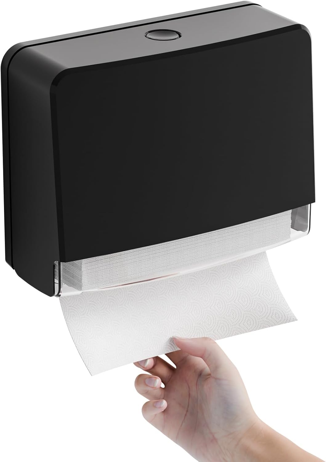 Commercial Paper Towel Dispenser Wall Mount for Restroom,Hotel and Bathroom,10.2″W,No-Drill Multifold Paper Towel Holder for All Multifold,Z-fold,Folded,Trifold,C fold,Tri Fold Hand Towel,Black