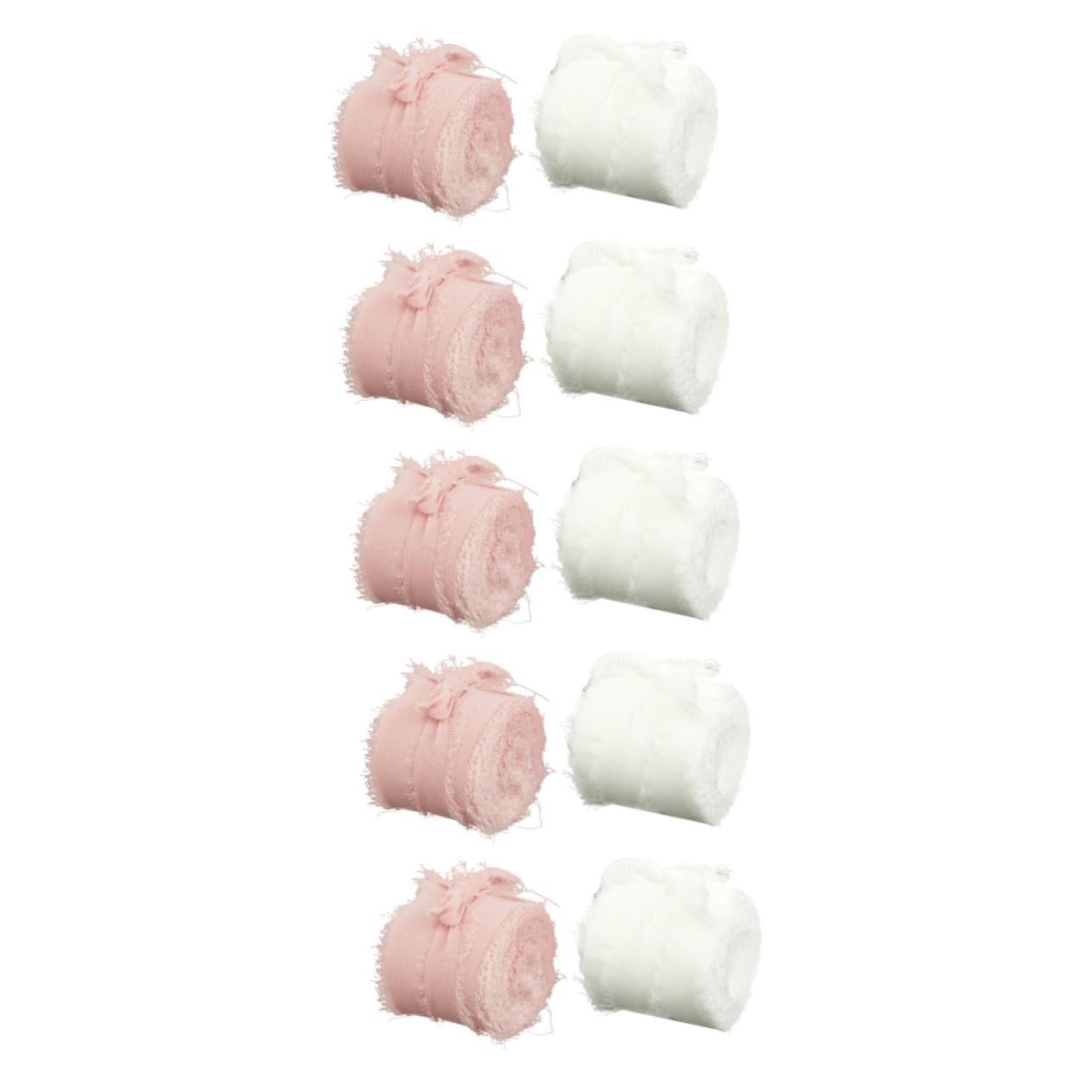 Operitacx 10rollen Blütenbänder Handgerissene Fransenbänder Aus Chiffon Für Hochzeitsdekoration Bastelprojekte Und Yards Pro Breit